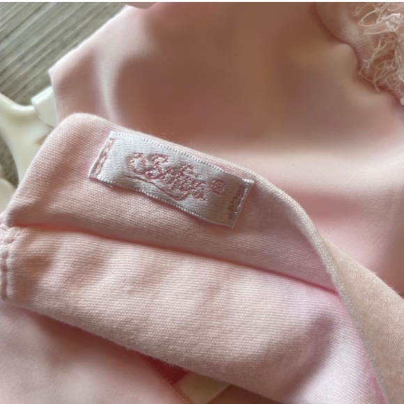 Silky Pink Cotton Baby Dress - Picture 7 of 11